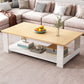 Moderner Couchtisch aus Holz mit Stauraum und Bündeltischen mit 4 Beinen