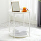 Mid-Century Modern Cross Legs Coffee Table with Round Top in Iron White Shelves Included Clearhalo 'Coffee & Accent Tables' 'Coffee Tables' 'coffee_tables' 'furn' 'furn_coffee_tables' 'Furniture' 'Living Room Furniture' 5469838
