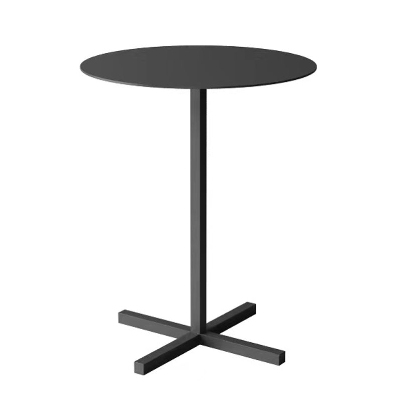 23.6"/27.5"Tall Metal Pedestal Solid Color Round Table Top Coffee Table Black Clearhalo 'Coffee & Accent Tables' 'Coffee Tables' 'coffee_tables' 'furn' 'furn_coffee_tables' 'Furniture' 'Living Room Furniture' 5469899