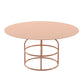 ピンク /ブラック /ゴールド /ホワイトメタルフレームラウンドトップコーヒーテーブル