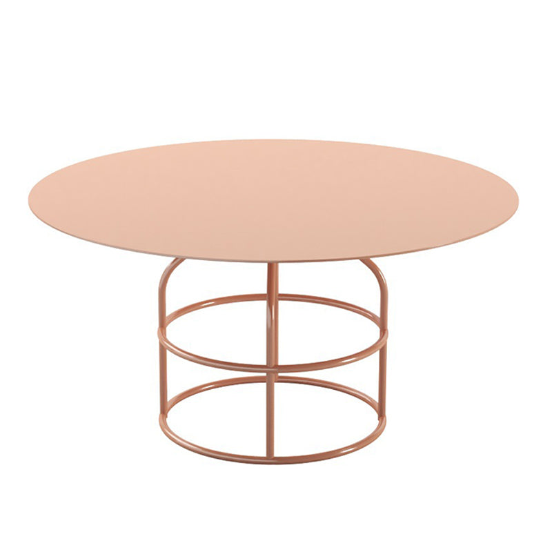 ピンク /ブラック /ゴールド /ホワイトメタルフレームラウンドトップコーヒーテーブル