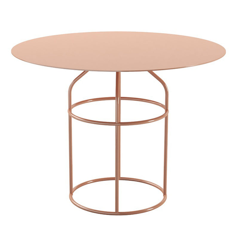 ピンク /ブラック /ゴールド /ホワイトメタルフレームラウンドトップコーヒーテーブル