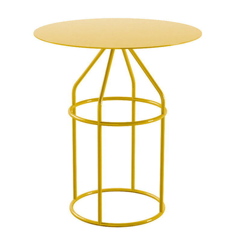 ピンク /ブラック /ゴールド /ホワイトメタルフレームラウンドトップコーヒーテーブル