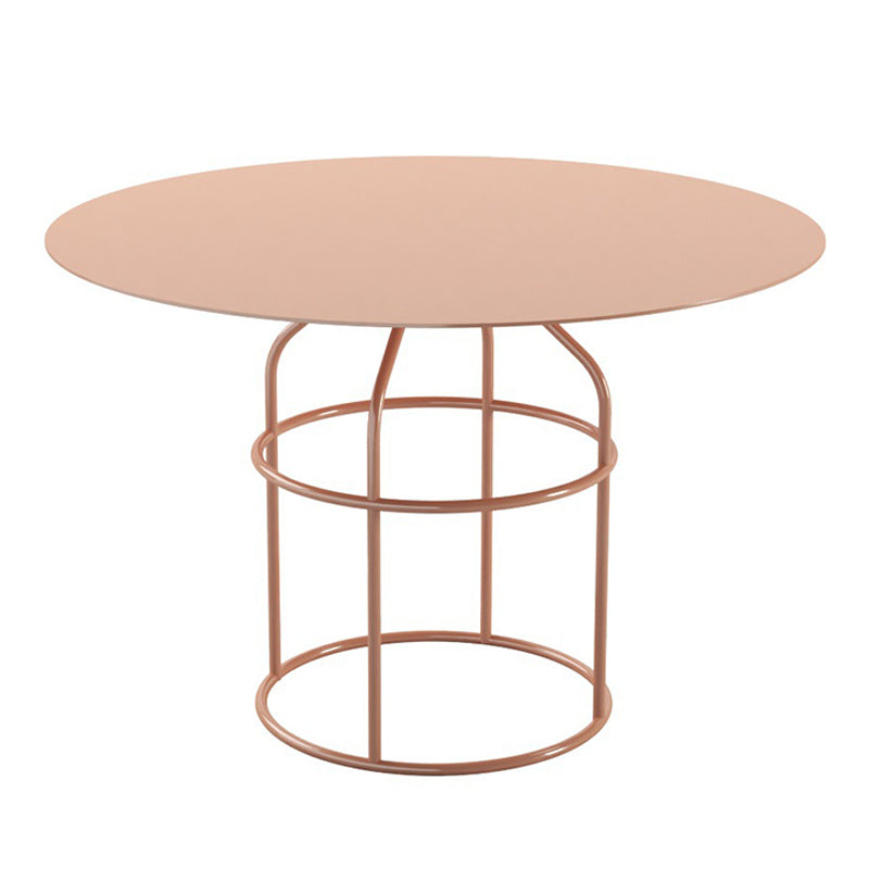 ピンク /ブラック /ゴールド /ホワイトメタルフレームラウンドトップコーヒーテーブル