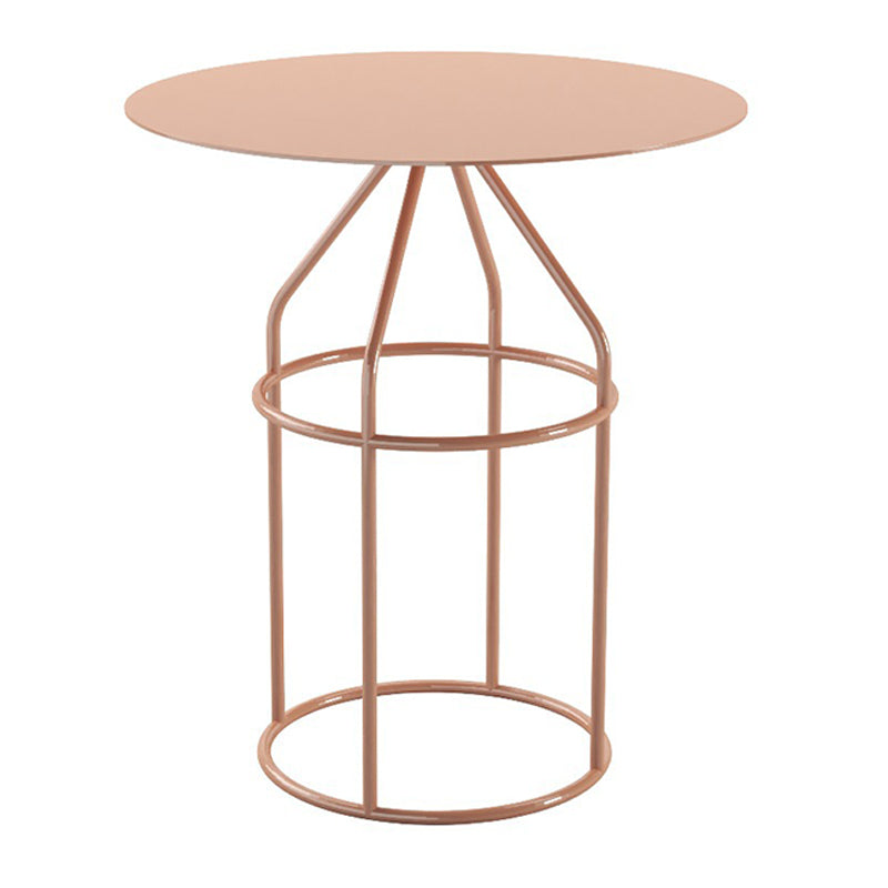 ピンク /ブラック /ゴールド /ホワイトメタルフレームラウンドトップコーヒーテーブル