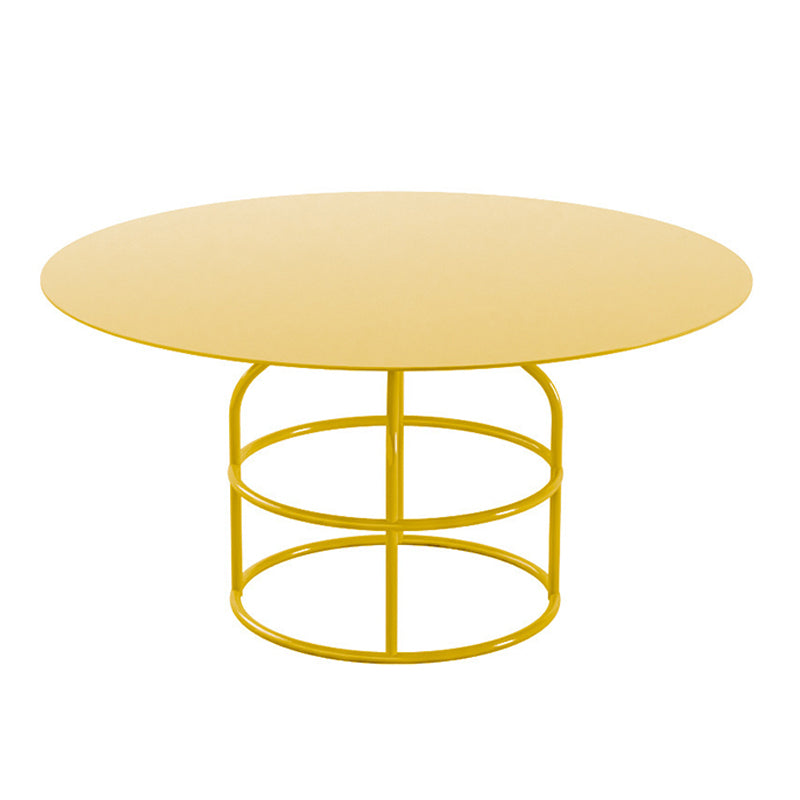 ピンク /ブラック /ゴールド /ホワイトメタルフレームラウンドトップコーヒーテーブル