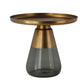 16.5"/20.4" Tall Glass Pedestal Metal Round Tray Top Coffee Table 20"L x 20"W x 20.5"H Gray Gold Clearhalo 'Coffee & Accent Tables' 'Coffee Tables' 'coffee_tables' 'furn' 'furn_coffee_tables' 'Furniture' 'Living Room Furniture' 5469934