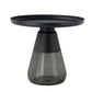 16.5"/20.4" Tall Glass Pedestal Metal Round Tray Top Coffee Table 20"L x 20"W x 20.5"H Gray Black Clearhalo 'Coffee & Accent Tables' 'Coffee Tables' 'coffee_tables' 'furn' 'furn_coffee_tables' 'Furniture' 'Living Room Furniture' 5469941