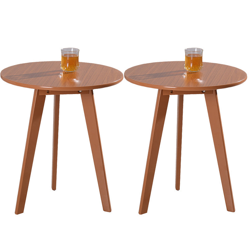 Round Wood Scandinavian Side Table 3 Legs End Table -23.6-In H