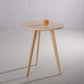 Round Wood Scandinavian Side Table 3 Legs End Table -23.6-In H