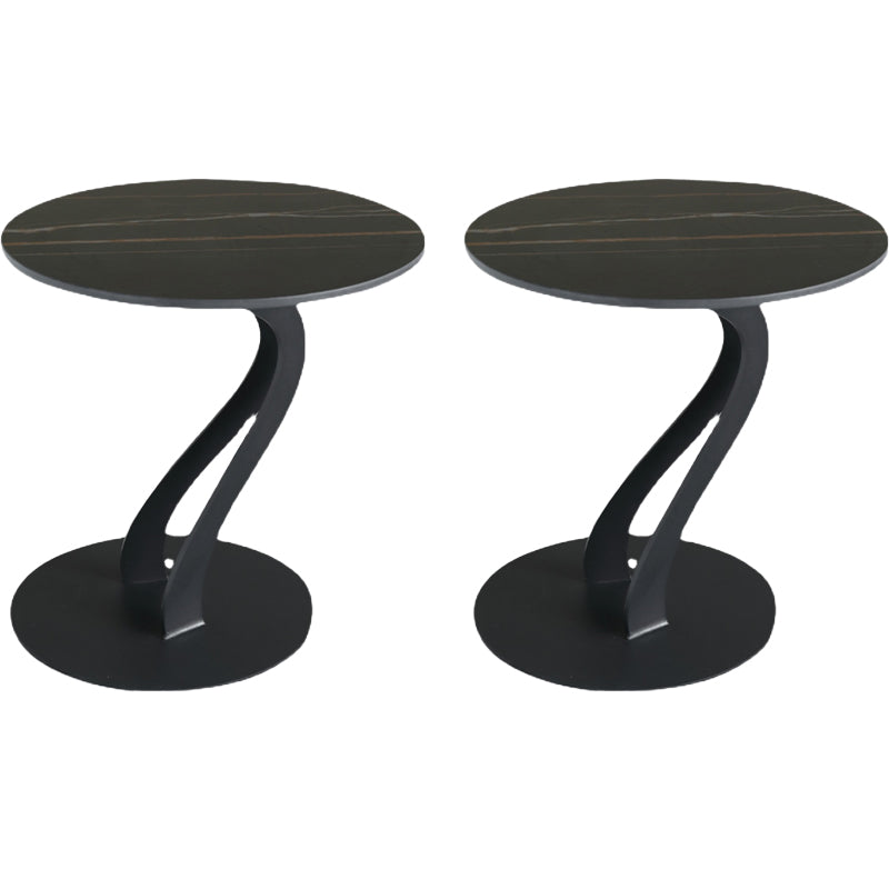 Abstract Stone Side Table Modern Simple Dia 19.69-In End Table