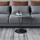 Abstract Stone Side Table Modern Simple Dia 19.69-In End Table