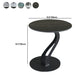 Abstract Stone Side Table Modern Simple Dia 19.69-In End Table