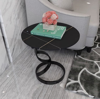 Table d'appoint à accent carré de pierre 20,87 pouces de haut