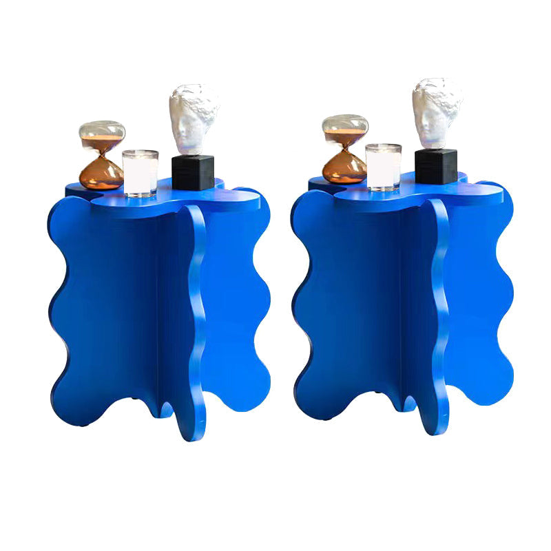 Nordic Wooden Abstract End Table Naturally Shaped Side Table