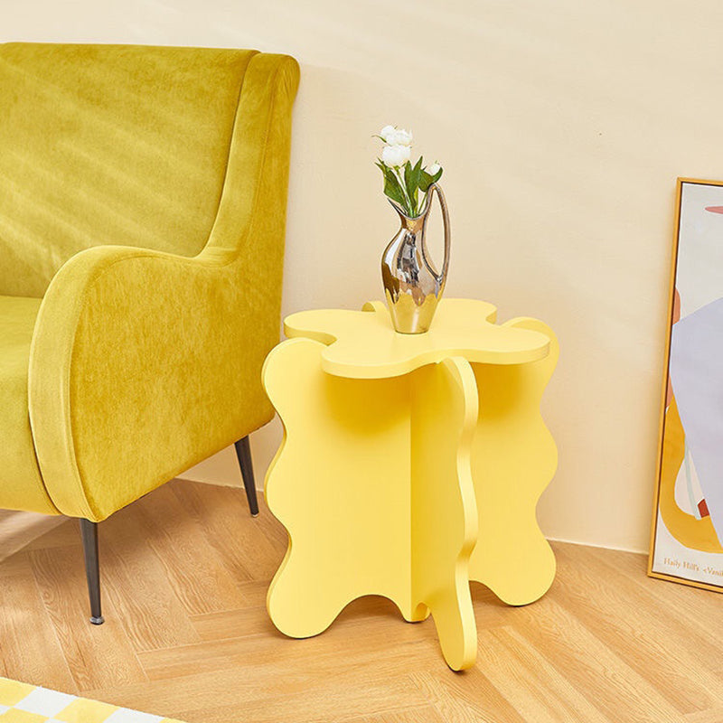 Nordic Wooden Abstract End Table Naturally Shaped Side Table