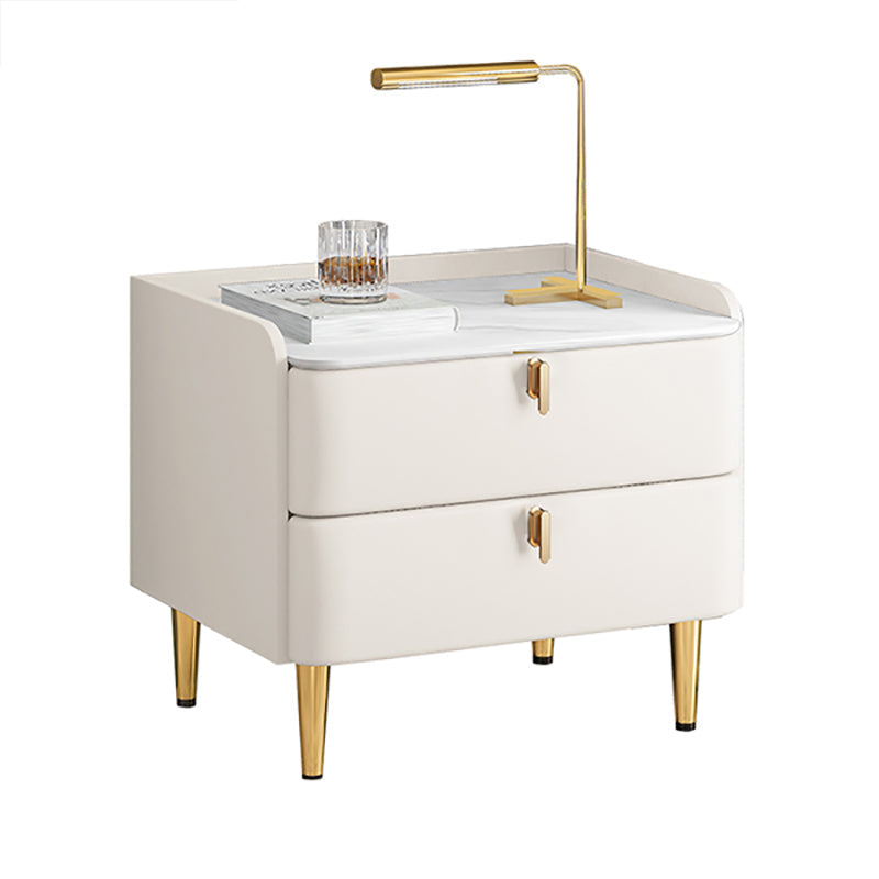 Moderno comodino in legno 18,5 "alto 2 - comodino del cassetto in grigio / blu / bianco