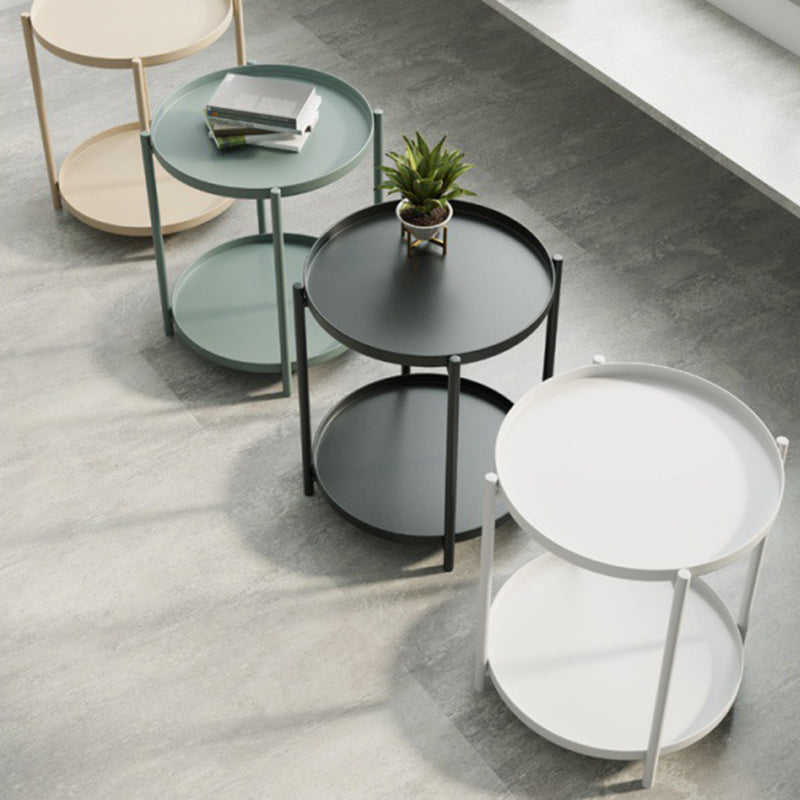 Wit/groen/zwart/geel 4 poten moderne stijl metalen ijzeren nachtkastje