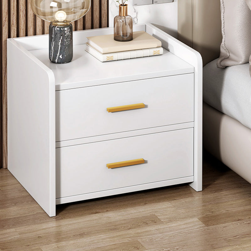 Houten nachtkastje met lade /16.5"20.8"tall nachtkastje in bruin / zwart / wit