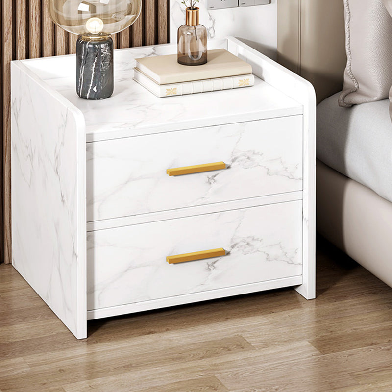 Malicera de noche de madera con cajón /16.5"20.8"tall nocturno en marrón / negro / blanco