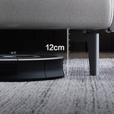 Dennenframe twee laden lederen veelkleurige keuze uit nachtkastje met zwarte tafel voeten