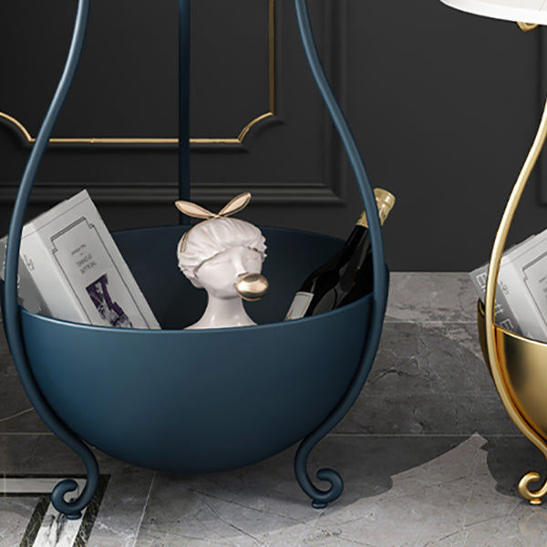 Table de nuit en métal table de nuit en pierre contemporaine avec étagères