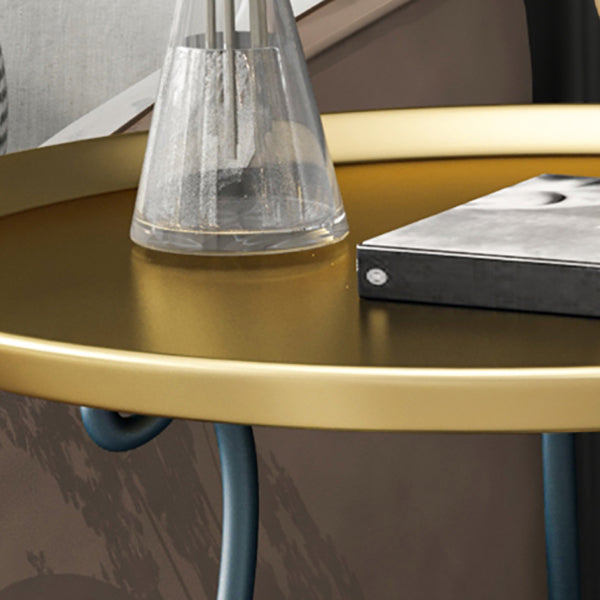 Table de nuit en métal table de nuit en pierre contemporaine avec étagères