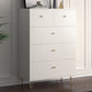 White Contemporary Accent Chest Rectangle Accent Cabinet with Drawers, Scratch Resistant
