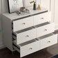 White Contemporary Accent Chest Rectangle Accent Cabinet with Drawers, Scratch Resistant