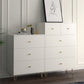 White Contemporary Accent Chest Rectangle Accent Cabinet with Drawers, Scratch Resistant