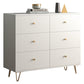 White Contemporary Accent Chest Rectangle Accent Cabinet with Drawers, Scratch Resistant