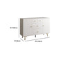 White Contemporary Accent Chest Rectangle Accent Cabinet with Drawers, Scratch Resistant