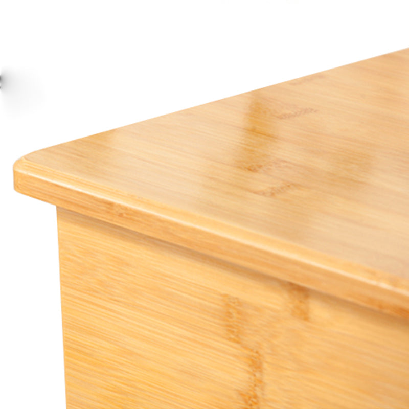 Contemporary Brown Accent Chest Rectangle Chest with Grooves Drawers