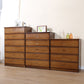 Contemporary Brown Accent Chest Rectangle Chest with Grooves Drawers