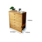 Contemporary Brown Accent Chest Rectangle Chest with Grooves Drawers