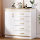 13.38" Wide Rectangle Accent Chest White Wood Accent Cabinet