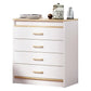 13.38" Wide Rectangle Accent Chest White Wood Accent Cabinet