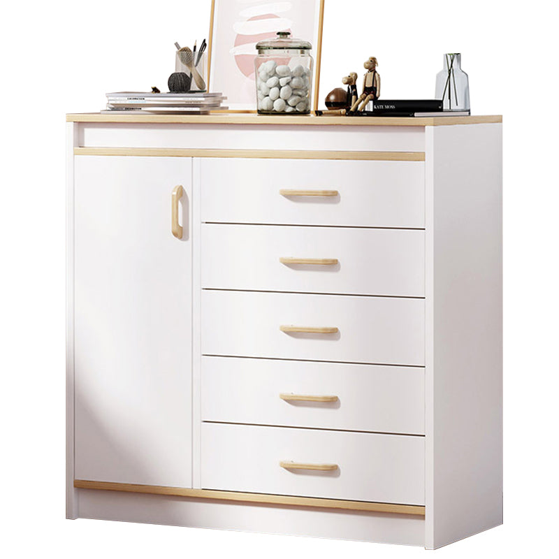 13.38" Wide Rectangle Accent Chest White Wood Accent Cabinet