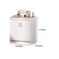 13.38" Wide Rectangle Accent Chest White Wood Accent Cabinet