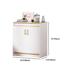 13.38" Wide Rectangle Accent Chest White Wood Accent Cabinet