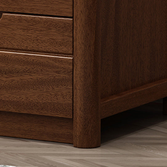 Farmhouse Massivholz Nachttisch mit 3 Schubladen 26,77 "hoher Nachttisch