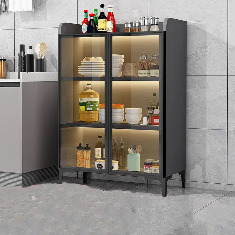 Rettangolo di archiviazione credenza mobile da cucina moderna con cassetti e porte senza lampada