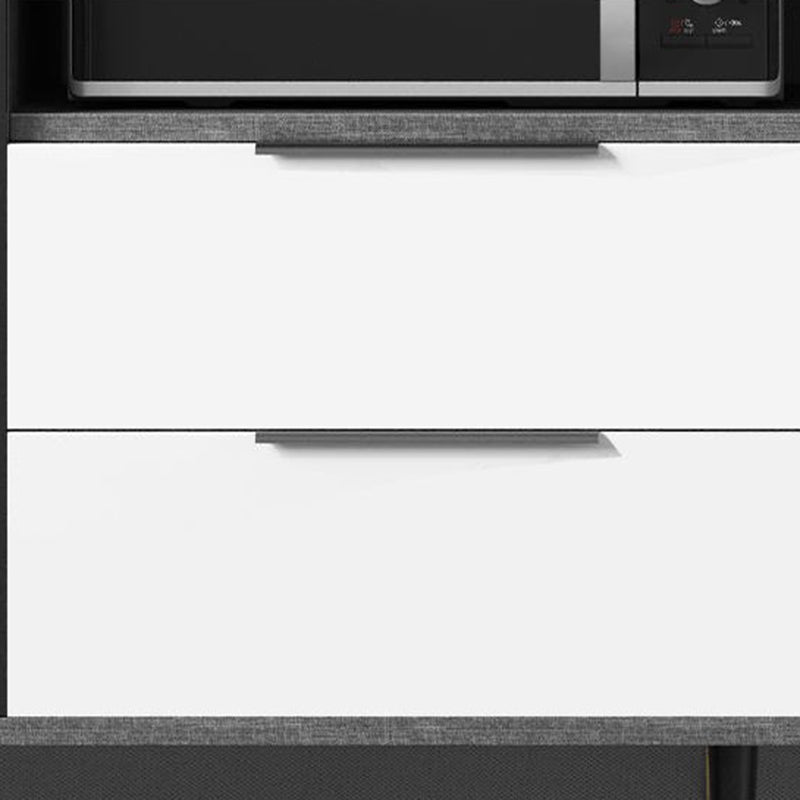 Rettangolo di archiviazione credenza mobile da cucina moderna con cassetti e porte senza lampada