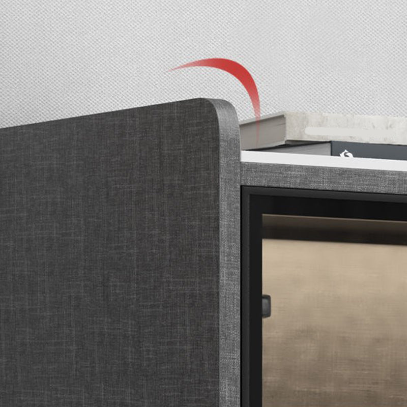 Rettangolo di archiviazione credenza mobile da cucina moderna con cassetti e porte senza lampada