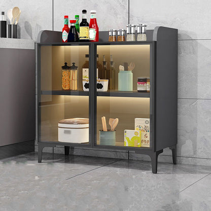 Rettangolo di archiviazione credenza mobile da cucina moderna con cassetti e porte senza lampada