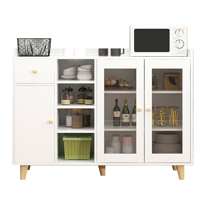 Scheda in legno ingegnerizzato in stile moderno con porta e cassetto