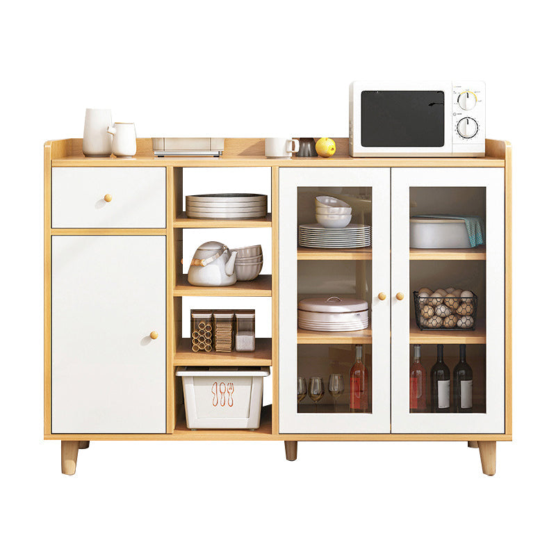 Scheda in legno ingegnerizzato in stile moderno con porta e cassetto