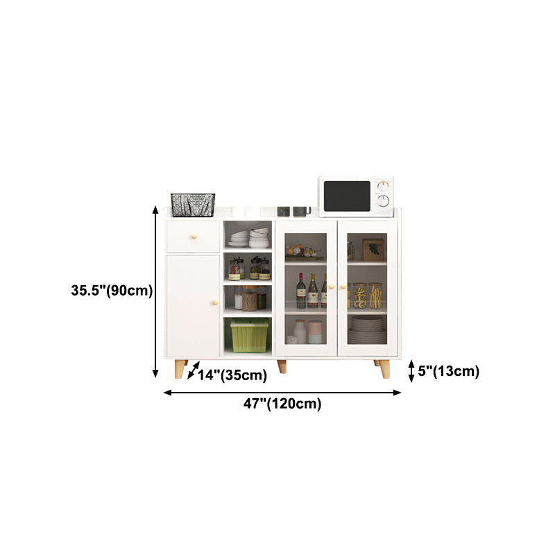 Scheda in legno ingegnerizzato in stile moderno con porta e cassetto