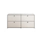 Stainless Steel Sideboard Contemporary Style Storage Dining Sideboard 60"L x 16"W x 30"H Ivory Clearhalo 'buffet_sideboard' 'Buffets & Sideboards' 'furn' 'furn_buffet_sideboard' 'Furniture' 'Kitchen & Dining Furniture' 5470819