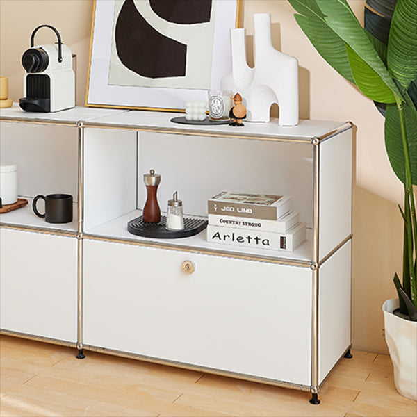 Stainless Steel Sideboard Contemporary Style Storage Dining Sideboard Clearhalo 'buffet_sideboard' 'Buffets & Sideboards' 'furn' 'furn_buffet_sideboard' 'Furniture' 'Kitchen & Dining Furniture' 5470821